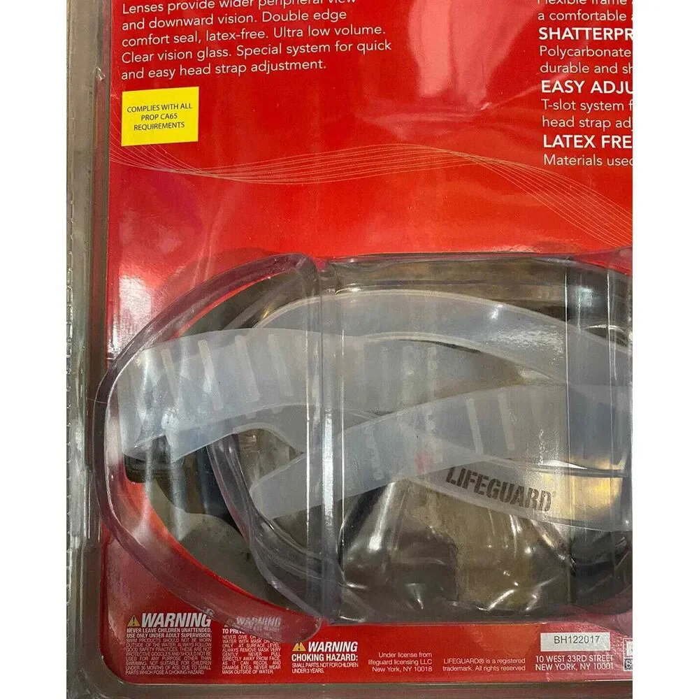 OFFICIAL LIFEGUARD ADULT DIVING MASK &‎ Googles Combo LATEX FREE
